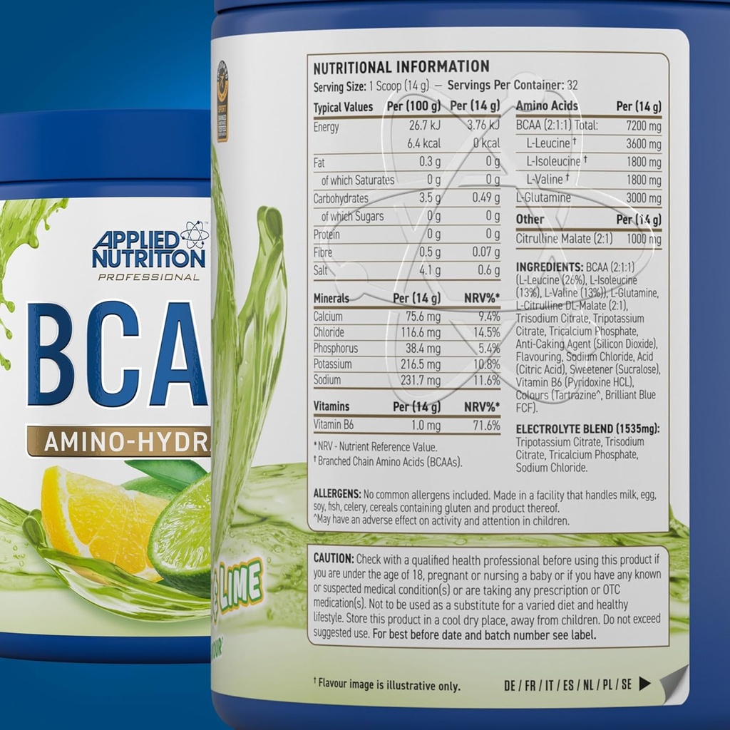 Applied Nutrition BCAA Amino Hydrate, Lemon Lime, 32 Serving (3)