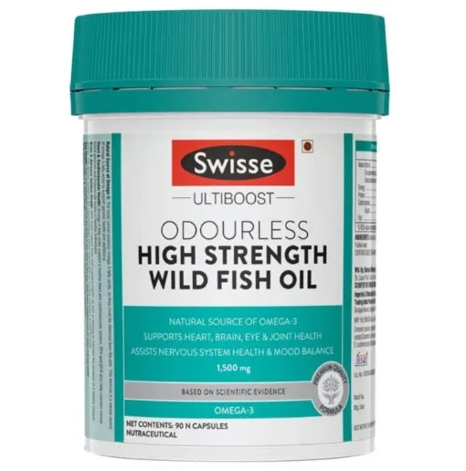 Swisse Ultiboost Odourless Wild Fish Oil (90 Capsules)
