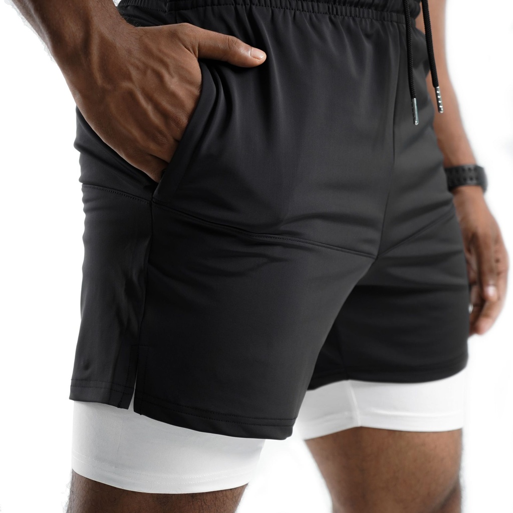 ND Performance 2 In 1 Shorts (S, Jet Black)