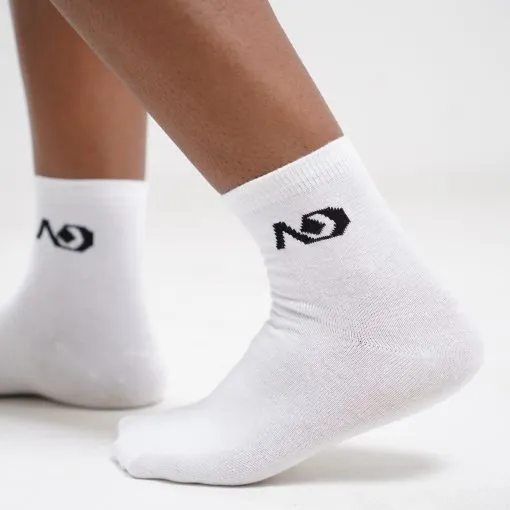 ND Essential Crew Socks (L, White)